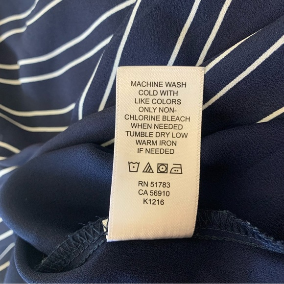 ✨5 FOR $25✨ Maurices navy blue stripe cross back tank top - Picture 7 of 8